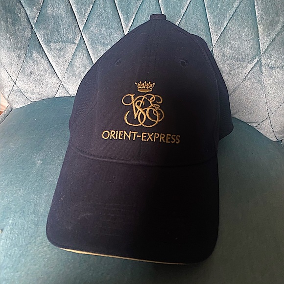 Other - Navy and gold embroidery Orient Express baseball hat
